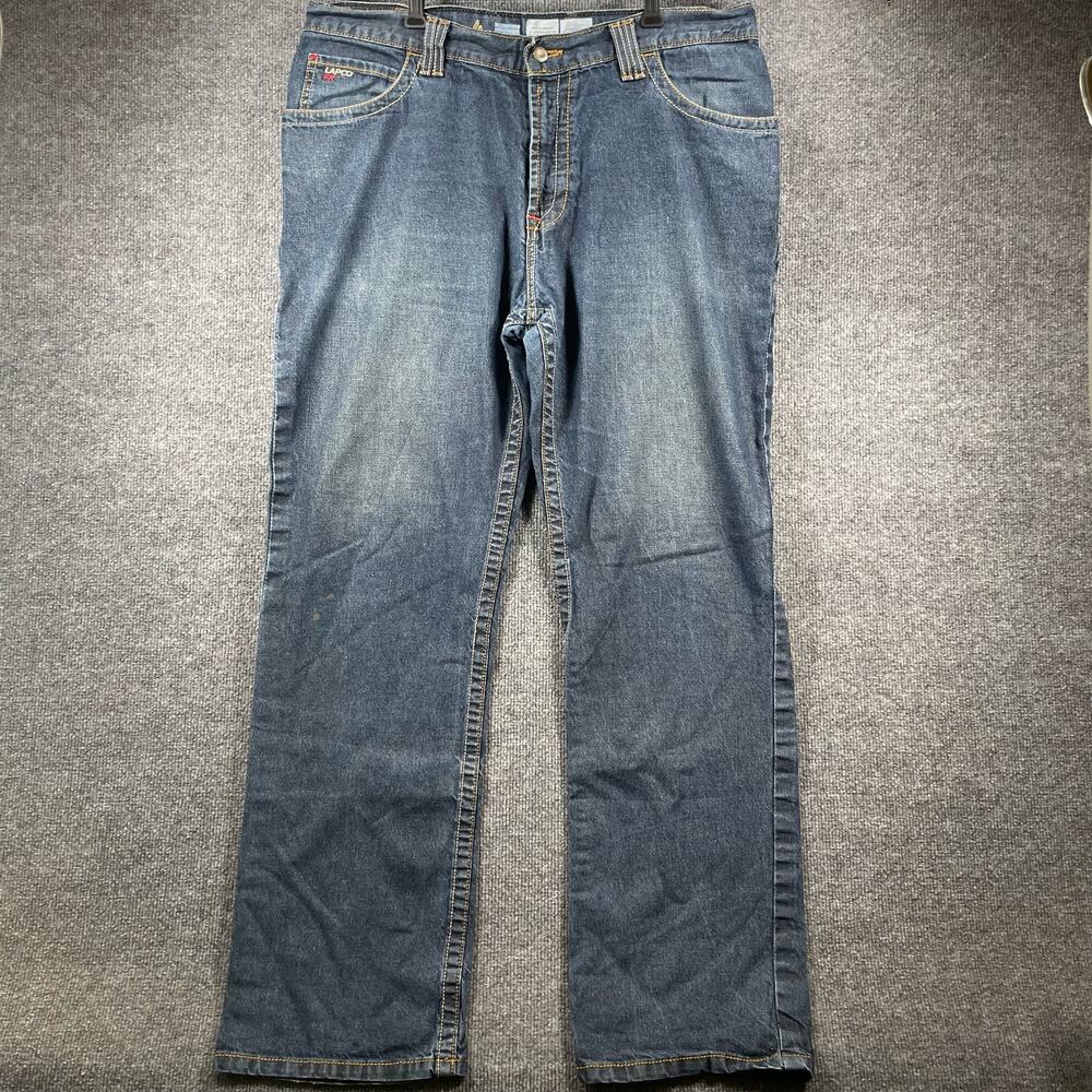 Lapco FR Fire Resistant Modern Jeans Men's 38X34 Actual (39X33) Blue Dark Wash